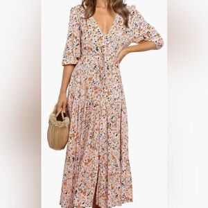 Petal & Pup Multicolor Floral Maxi Dress